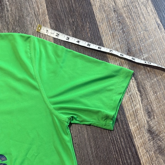 ADIDAS Climalite Youth XL Neon Green Boys Shirt Performance Quick Dry Athletic - Picture 6 of 9